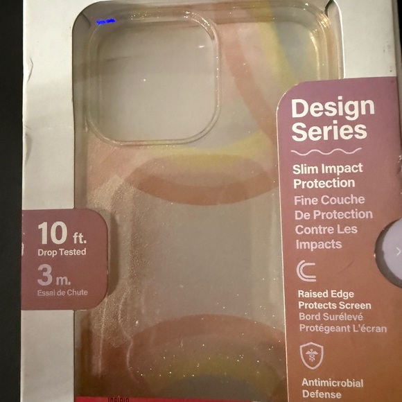 Design Series Slim Impact Phone Case - Pink/Peach Gradient - Picture 2 of 3
